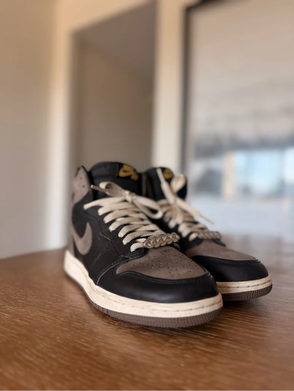 Nike Air Jordan 1 High - Black and Brown Suede
